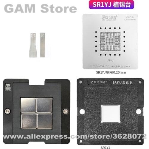 Amaoe SR1YJ Notebook Solder Set Reballing Plate Location Magnetic Base Platform BGA Stencil Soldering Tin Plant Net Hear Templat