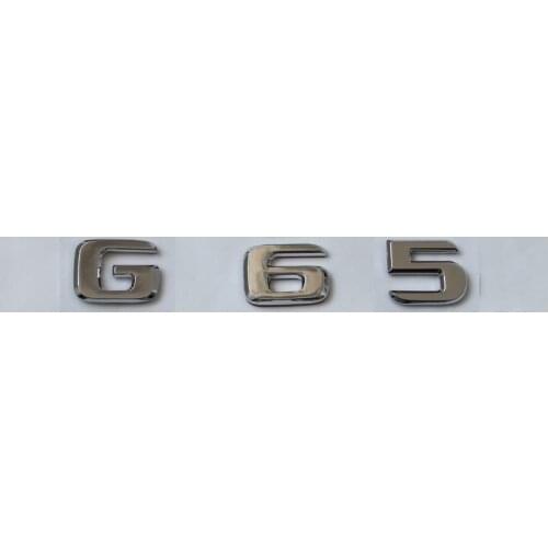New Chrome ABS Rear Trunk Letters Badge Badges Emblem Emblems Sticker for Mercedes Benz G Class G65 AMG 17-19