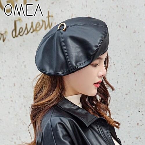 Женские кожаные шапки OMEA China At AliExpress