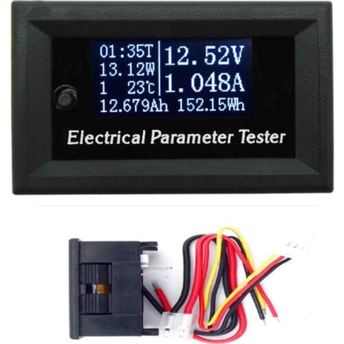 DC 100V/10A OLED Voltmeter display monitor tester Current Voltage Meter Charger Ammeter battery power supply capacity detection