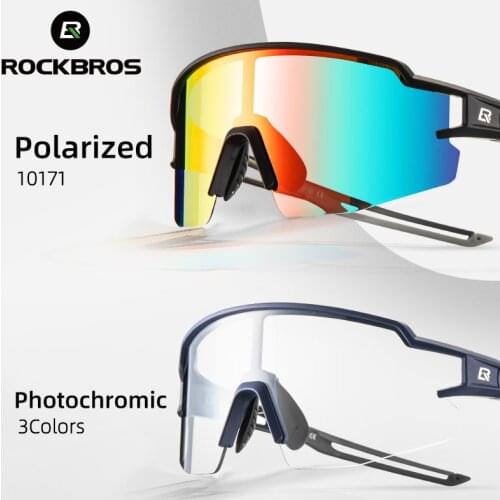 ROCKBROS Photochromatic Cycling Glasses Polarized Bike Bicycle Sunglasses Men Women Hiking Running Fishing Cycling Sunglasses