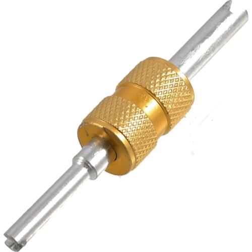 X Autohaux Car Motorcycle Tire Valve Stem Core Remover Repair Tool Gold Tone 2 Sizes