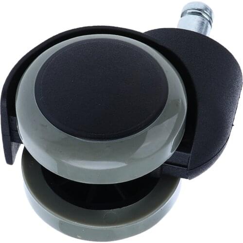 Stem 11*22mm/0.43*0.87" Office Chair Desk Universal Wheel Caster Grey Rubber
