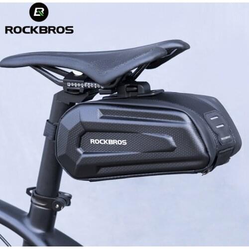ROCKBROS Bike Bag Rear Bicycle Saddle Bag 3D Shell Waterproof Reflective Cycling Bag Bicycle Tail Bag MTB Bags Bike Accessories