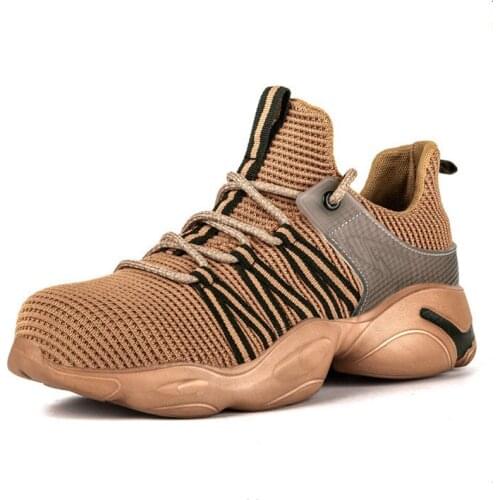 Unisex Safety Shoes Steel Toe Cap Work Shoes Fashion Boots Women Sneakers Air Mesh Breathable Light Retro Designer Shoes