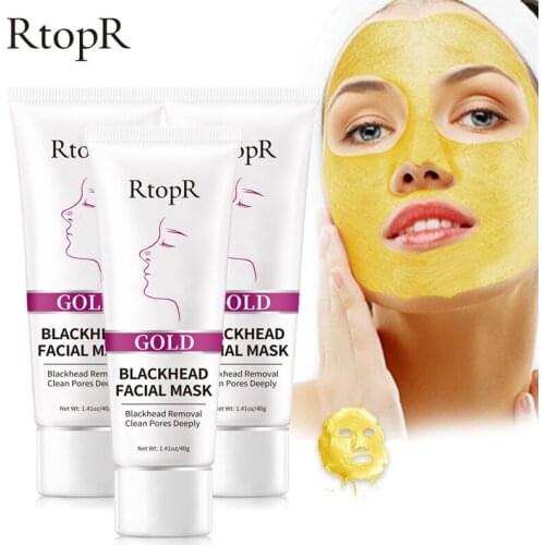 3 pcs Remove Blackhead Gold Nose Mask Face Deep Cleansing Pore Peeling Acne Face Whitening Hydrating Golden mud Skin Care