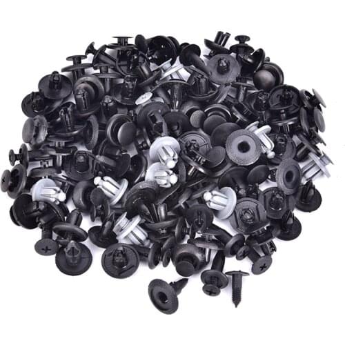 100pcs Car Fastener Screw Rivets Clips kit Mixed Plastic New Auto Bumper Fender trims Fastener Screw Rivets Clips