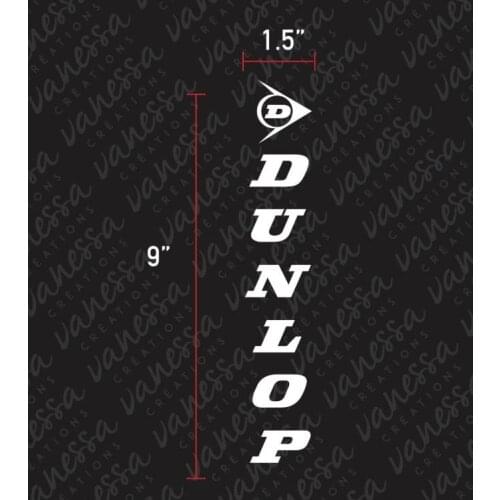 For (2Pcs) DUNLOP VERTICAL TIRE BRAND CAR sticker vinyl decal