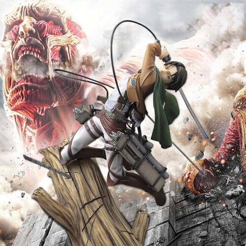28cm Attack on Titan Artfx J Levi Renewal Package Ver. PVC Action Figure Anime Figure Model Toys Collectible Doll Christmas Gift