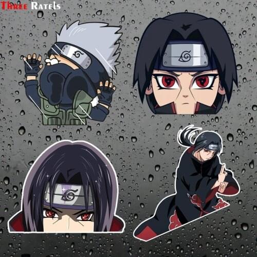 Three Ratels FC43 3D ITACHI Peeking Anime Creative Car Window Bumper Body Sticker PVC Decal For Kids Room Wall Laptop