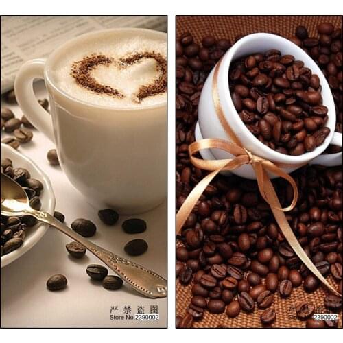 DIY 5D Diamond Embroidery,3D Diamond Painting,Diamonds Mosaic,Full Square Rhinestones Coffee Cup Cross Stitch, Home Decor