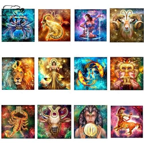 Constellation Diamond Painting Zodiac Animal Embroidery Crossing Fairy Tale Diy Mosaic Picture Art Cross Stitch Home Decoration