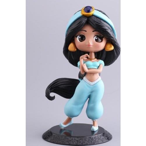 Disney Anime Aladdin Lamp Jasmine Princess Doll Action Figures Pvc Model Toy Figurine Desktop Decor Collect Toys For Kids Gift