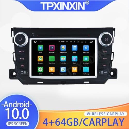 For BMW Benz Smart Fortwo 2011 2012 Android 10.0 Car Radio Multimedia Video DVD Player Navigation HeadUnit GPS 2din Accessries