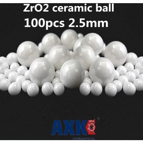 Axk Free Shipping 100pcs 2.5mm 2.5 Mm Zro2 Ceramic Balls Zirconia Balls Used In Bearing/pump/linear Slider/valvs Balls G5