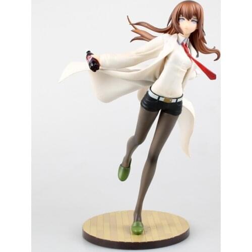 Japan Anime Steins Gate Makise Kurisu Christina White Coat Ver. 1/8 Scale PVC Figure Figurine Toy Model Statue 21cm New With Box