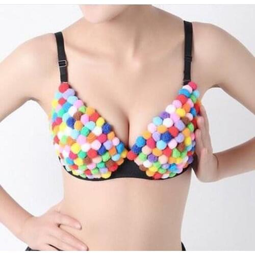 Nightclub female singer performance bra stage costume DS performance costume lead dancer bra punk rivet rhinestone sequined bra