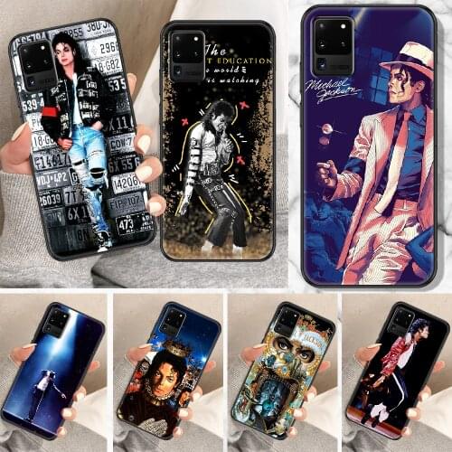 Michael Jackson Phone case For Samsung Galaxy Note 4 8 9 10 20 S8 S9 S10 S10E S20 Plus UITRA Ultra black pretty Etui painting