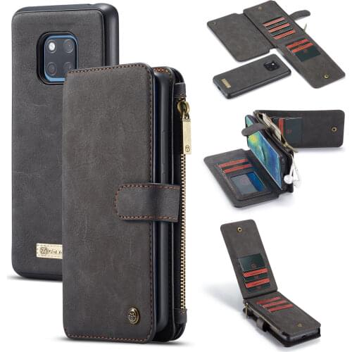 CaseMe Genuine Wallet Case For Huawei Mate 20 P30 Pro Luxury 2 in 1 Detachable Leather Phone Cover Magnetic Case