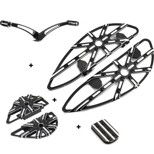 Black Gauge Touring floorboards Toe Heel Shift Levers for harley Electra road glide CVO Ultra 1980-2021