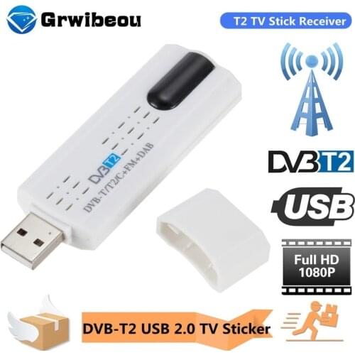 Digital satellite DVB t2 USB TV Stick Tuner with antenna Remote HD USB TV Receiver DVB-T2/DVB-T/DVB-C/FM/DAB USB TV Stick For PC