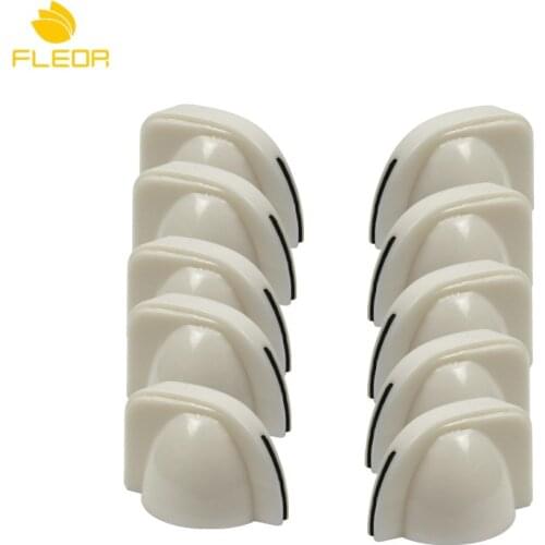 FLEOR 60pcs Small Chicken Head Knobs Guitar Bass Amp Amplifier Effect Pedal Knobs White Guitar Parts Accessories