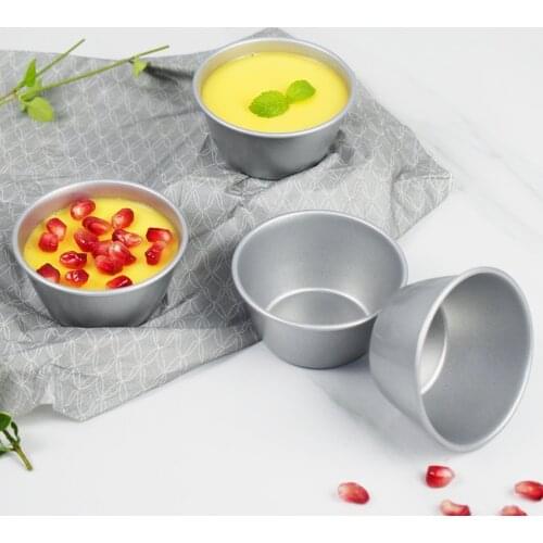 Pudding Mould Carbon Steel Nonstick Pudding Mould Kitchen High-heat Resistant Round Egg Tart Cup