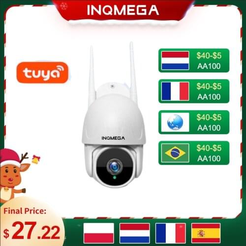 INQMEGA Wifi TUYA CAMERA Smart Cloud 1080P PTZ IP Outdoor Camera Auto Tracking Google Home Alexa Surveillance CCTV Security Cam