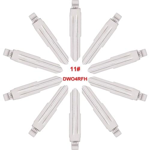 Keyecu 10 Pieces Y11 11#, DWO4R DWO4RFH KEYDIY Universal Remotes Flip Key Blade for Chevrolet