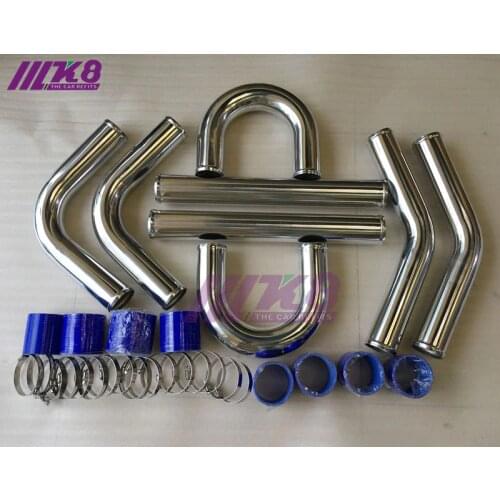 ALUMINUM TURBO INTERCOOLER PIPING KIT/ PIPES / CLAMP/ COUPLER/ UNIVERSAL 2.25" INCH / OD 57 mm / 2MM THICKNESS