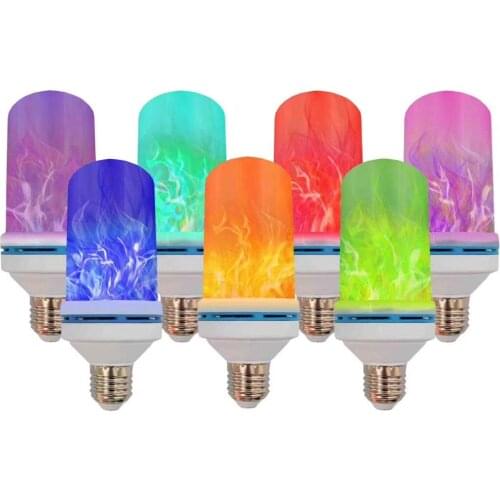 Creative 3 modes+Gravity Sensor Flame Lights E27 2835 chips 105PCS LED Effect Fire Light Bulb Flickering Emulation Decor Lamp
