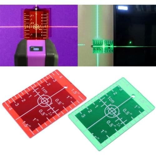 SHANWEN 1PC Laser Target Card Plate inch/cm for Green and Red Laser Level Target Plate 6*9cm