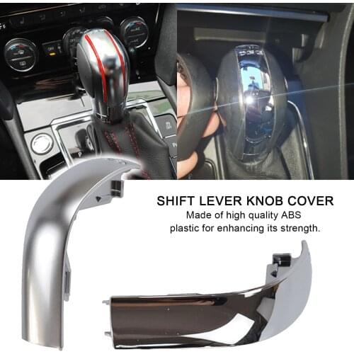 Logo Chrome/Matt Silver For Volkswagen VW CC Seat Leon Golf MK6 Gear Shift Knob Head Cover Slice DSG Sign Trim Strip New 2021