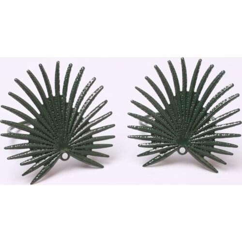 Metal brown leaf napkin ring electroplated grass green napkin ring Western table decoration for Christmas hotel wedding banquet