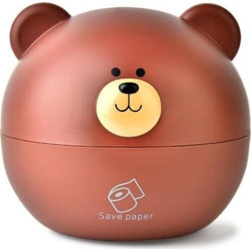 Cute Bear Tissue Box Desktop Kitchen Napkin Holder Storage Container Living Room Remote Control For Home Office Tissue Holder