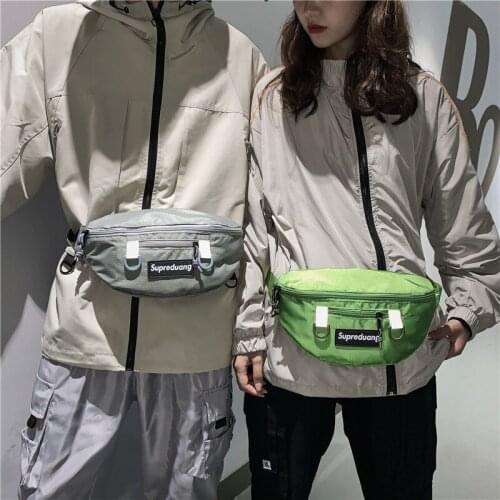 Fashion Waist Bag Men Women Chest bag Purse Male Fanny Pack Street Style Shoulder Bag Casual Travel Pouch bag Unisex