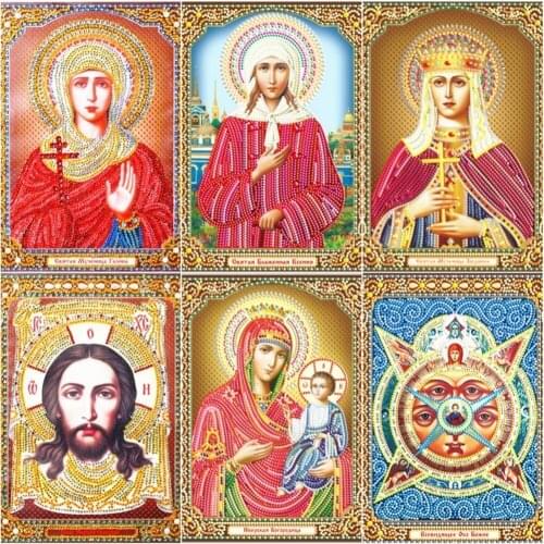Full Square Diamond Painting DIY Diamond Embroidery Religion Icon Picture of Rhinestone Mosaic Cross Stitch Kits Home Decor