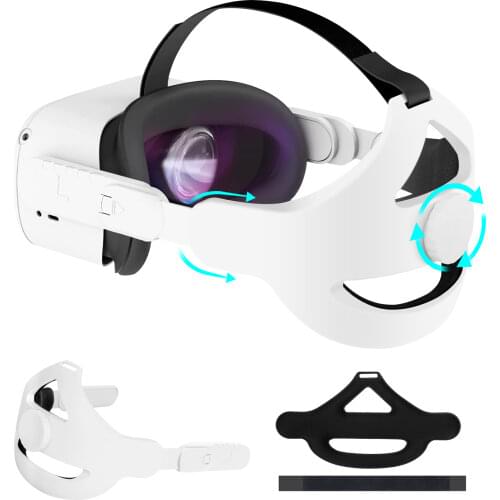 Comfortable Non-Slip Pressure-Relieving Head Strap Foam Pad for Oculus Quest 2 Headset Cushion Headband Fixing Frame,ONLY White