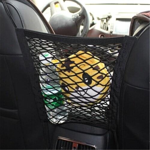 Car Organizer Seat Back Storage Elastic Car Mesh Net Bag Between Bag Luggage Holder Pocket For Auto Vehicles New Car Styling