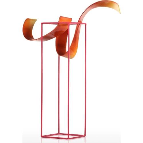 Bud Freestanding Sculpture-Abstract Indoor / Outdoor Modern Metal Sculpture Table & Desk Decor Contemporary Centerpiece