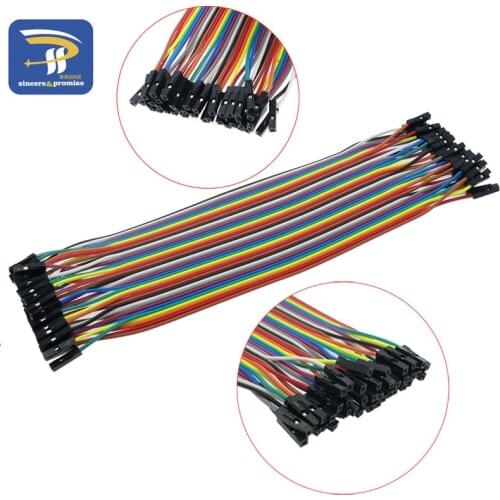 40pcs in Row Dupont Cable 20cm 2.54mm 1pin 1p-1p Female to Female Jumper Wire for Arduino breadboard