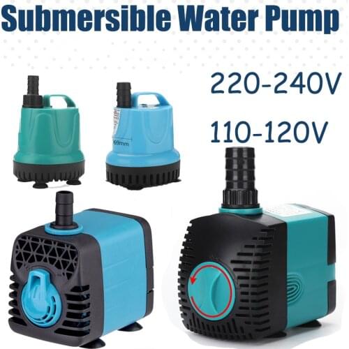 Ultra-Quiet Submersible Water Fountain Pump Filter Fish Pond Aquarium Water Pump Tank Fountain Pump Bottom Suction Pump