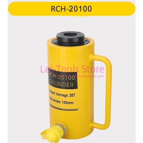 Hollow Hydraulic Cylinder RCH-20100 Hydraulic Jack with Tonnage of 20T, Work Travel of 100mm