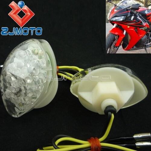 E-Mark E11 Clear Turn Signal Indicator Light for Honda CBR1000RR CBR600RR CBR900RR CBR600F Hornet 600 900 Front Side Flasher