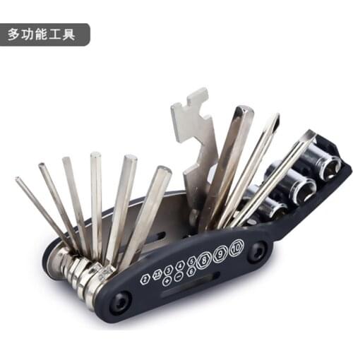 Q211 Outdoor hiking camping EDC 15-in-1 multifunctional bike repair tools mountain bike repair accessories Portable Packs