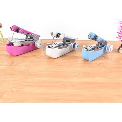 Mini Hand-Held Manual Sewing Machine Travel Pocket Clothes Fabric Portable Pocket Repair Handy Stitch Outdoor Small 11*7*4cm