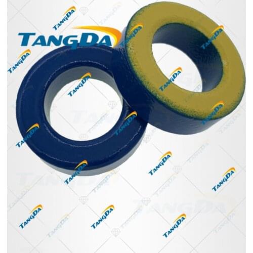 TANGDA Iron powder cores T130-17 OD*ID*HT 33*19.8*11 mm 4nH/N2 4ue Iron dust core Ferrite Toroid Core toroidal blue yellow T