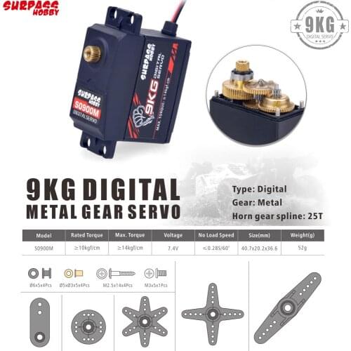 SURPASS 6KG Servo 1PCS S0600M Metal Gear Digital S0600P Plastic Motor for 1/10 1/12 Scale RC Car Airplane Robot Helicopter Boat