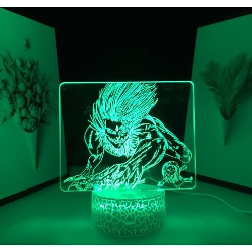 The Jaw Titan for Kids Birthday Gift Bedroom Decor Light Manga Attack on Titan Table Lamp 3D LED Light Anime Attack on Titan