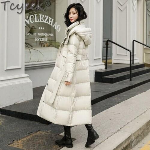 Down Womens Jacket Long Coat Female Winter Parkas 20% White Duck Down Jackets Warm Hooded Fashion Abrigo Mujer LW